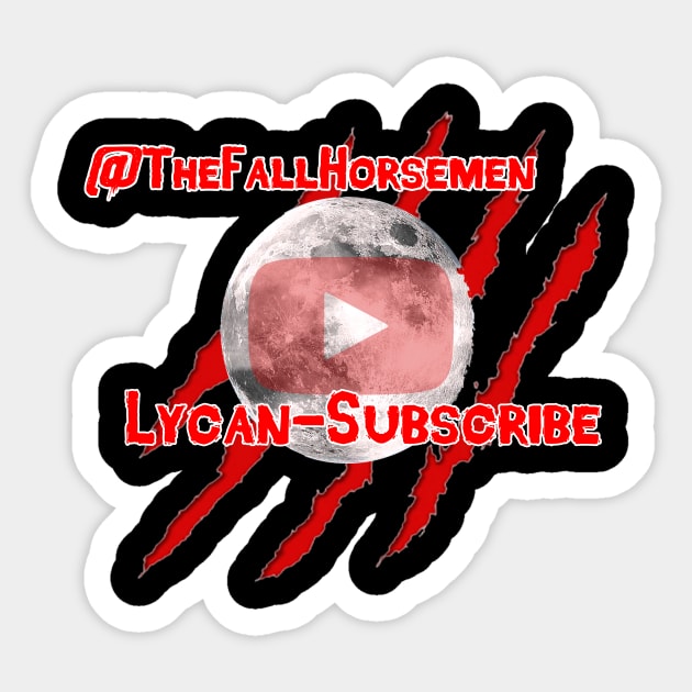 Lycan-Subscribe Werewolf Design Sticker by The Fall Horsemen